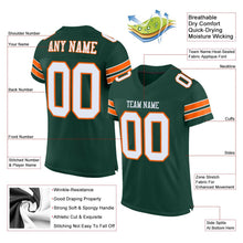 Load image into Gallery viewer, Custom Green White-Orange Mesh Authentic Football Jersey