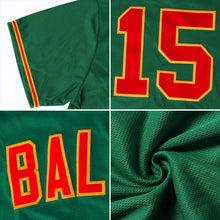Load image into Gallery viewer, Custom Green Gold-White Authentic Baseball Jersey