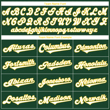 Load image into Gallery viewer, Custom Green White-Gold Authentic Throwback Rib-Knit Baseball Jersey Shirt