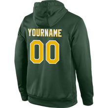 Load image into Gallery viewer, Custom Stitched Green Gold-White Sports Pullover Sweatshirt Hoodie