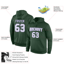 Load image into Gallery viewer, Custom Stitched Green White-Purple Sports Pullover Sweatshirt Hoodie