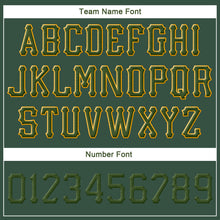 Load image into Gallery viewer, Custom Green Green-Gold Stitched Adjustable Snapback Hat