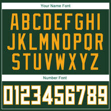 Load image into Gallery viewer, Custom Green White-Gold Authentic Throwback Rib-Knit Baseball Jersey Shirt