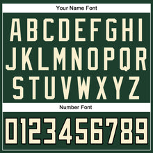Load image into Gallery viewer, Custom Green Cream-Black Authentic Baseball Jersey