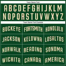 Load image into Gallery viewer, Custom Green Cream Authentic Baseball Jersey