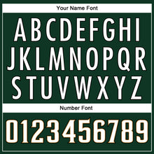 Load image into Gallery viewer, Custom Green White-Old Gold Mesh Authentic Throwback Football Jersey