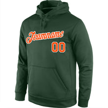 Load image into Gallery viewer, Custom Stitched Green Orange-White Sports Pullover Sweatshirt Hoodie