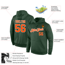 Load image into Gallery viewer, Custom Stitched Green Orange-White Sports Pullover Sweatshirt Hoodie