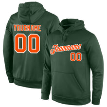 Load image into Gallery viewer, Custom Stitched Green Orange-White Sports Pullover Sweatshirt Hoodie