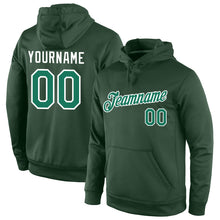 Load image into Gallery viewer, Custom Stitched Green Kelly Green-White Sports Pullover Sweatshirt Hoodie