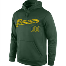 Load image into Gallery viewer, Custom Stitched Green Green-Gold Sports Pullover Sweatshirt Hoodie