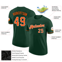 Load image into Gallery viewer, Custom Green Orange-White Performance T-Shirt