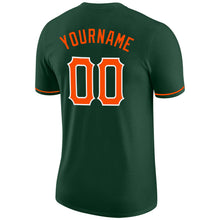 Load image into Gallery viewer, Custom Green Orange-White Performance T-Shirt