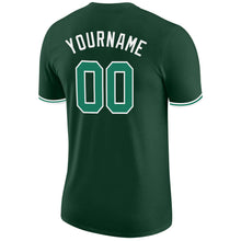 Load image into Gallery viewer, Custom Green Kelly Green-White Performance T-Shirt