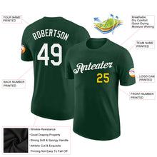 Load image into Gallery viewer, Custom Green White-Gold Performance T-Shirt