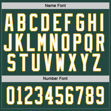 Load image into Gallery viewer, Custom Green White-Gold Hockey Jersey