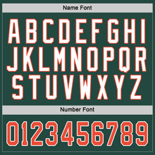 Load image into Gallery viewer, Custom Green Orange-White Hockey Jersey