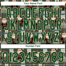 Load image into Gallery viewer, Custom Green Green-Cream Christmas 3D Authentic Baseball Jersey
