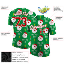 Load image into Gallery viewer, Custom Green Red-White Christmas 3D Performance T-Shirt