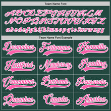 Load image into Gallery viewer, Custom Green Pink-White Hockey Jersey