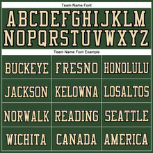 Load image into Gallery viewer, Custom Green Cream-Black Stitched Cuffed Knit Hat