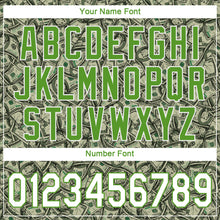 Load image into Gallery viewer, Custom Green White-Neon Green 3D Pattern Design Dollar Authentic Baseball Jersey