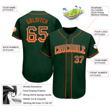 Load image into Gallery viewer, Custom Green Orange-White Authentic Drift Fashion Baseball Jersey
