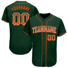 Load image into Gallery viewer, Custom Green Orange-White Authentic Drift Fashion Baseball Jersey