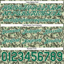 Load image into Gallery viewer, Custom Green Kelly Green-White 3D Pattern Design Dollar Authentic Basketball Shorts