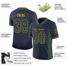Load image into Gallery viewer, Custom Navy Green-Gold Drift Fashion Football Jersey