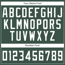 Load image into Gallery viewer, Custom Hunter Green White Round Neck Suit Basketball Jersey