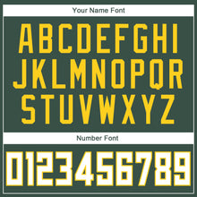 Load image into Gallery viewer, Custom Hunter Green White-Gold Round Neck Rib-Knit Basketball Jersey