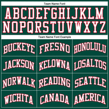 Load image into Gallery viewer, Custom Hunter Green White-Red Authentic Throwback Basketball Jersey