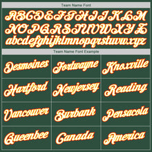 Load image into Gallery viewer, Custom Hunter Green White-Red Authentic Throwback Basketball Jersey