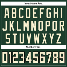 Load image into Gallery viewer, Custom Hunter Green Cream-Black Authentic Throwback Basketball Jersey