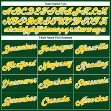 Load image into Gallery viewer, Custom Hunter Green White Pinstripe Gold-White Authentic Basketball Jersey