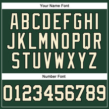 Load image into Gallery viewer, Custom Hunter Green Cream-Black Authentic Throwback Basketball Jersey