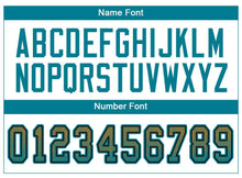 Load image into Gallery viewer, Custom Old Gold Teal-Black Drift Fashion Football Jersey