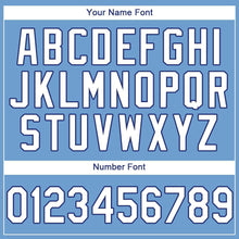 Load image into Gallery viewer, Custom Light Blue White-Royal Baseball Jersey
