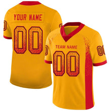 Load image into Gallery viewer, Custom Gold Scarlet-Black Drift Fashion Football Jersey
