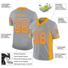 Load image into Gallery viewer, Custom Light Gray Gold-Scarlet Drift Fashion Football Jersey