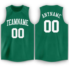 Load image into Gallery viewer, Custom Kelly Green White Round Neck Basketball Jersey