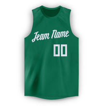 Load image into Gallery viewer, Custom Kelly Green White Round Neck Basketball Jersey