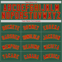 Load image into Gallery viewer, Custom Kelly Green Red-Gold Authentic Baseball Jersey