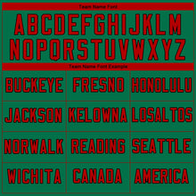 Load image into Gallery viewer, Custom Kelly Green Red-Black Authentic Baseball Jersey