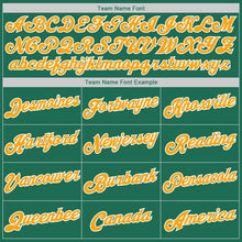 Load image into Gallery viewer, Custom Kelly Green White-Gold Authentic Throwback Rib-Knit Baseball Jersey Shirt