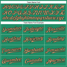 Load image into Gallery viewer, Custom Kelly Green Old Gold-Black Authentic Baseball Jersey