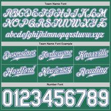 Load image into Gallery viewer, Custom Kelly Green White-Royal Authentic Throwback Basketball Shorts