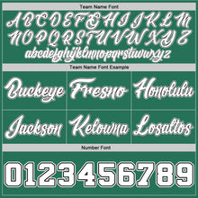 Load image into Gallery viewer, Custom Kelly Green White-Black Authentic Throwback Basketball Shorts