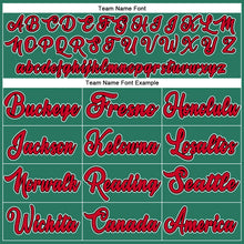 Load image into Gallery viewer, Custom Kelly Green Red-Black Authentic Throwback Basketball Jersey